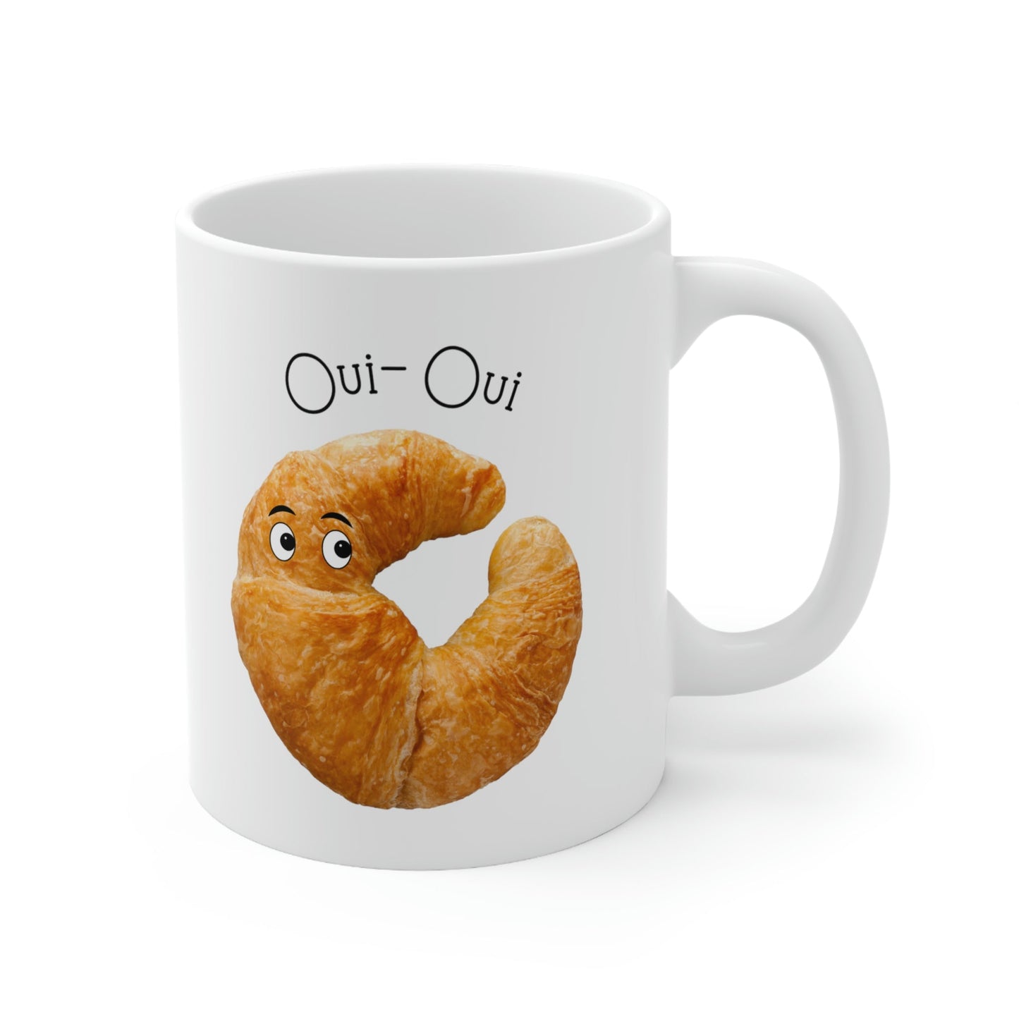French Croissant Themed Novelty Mug