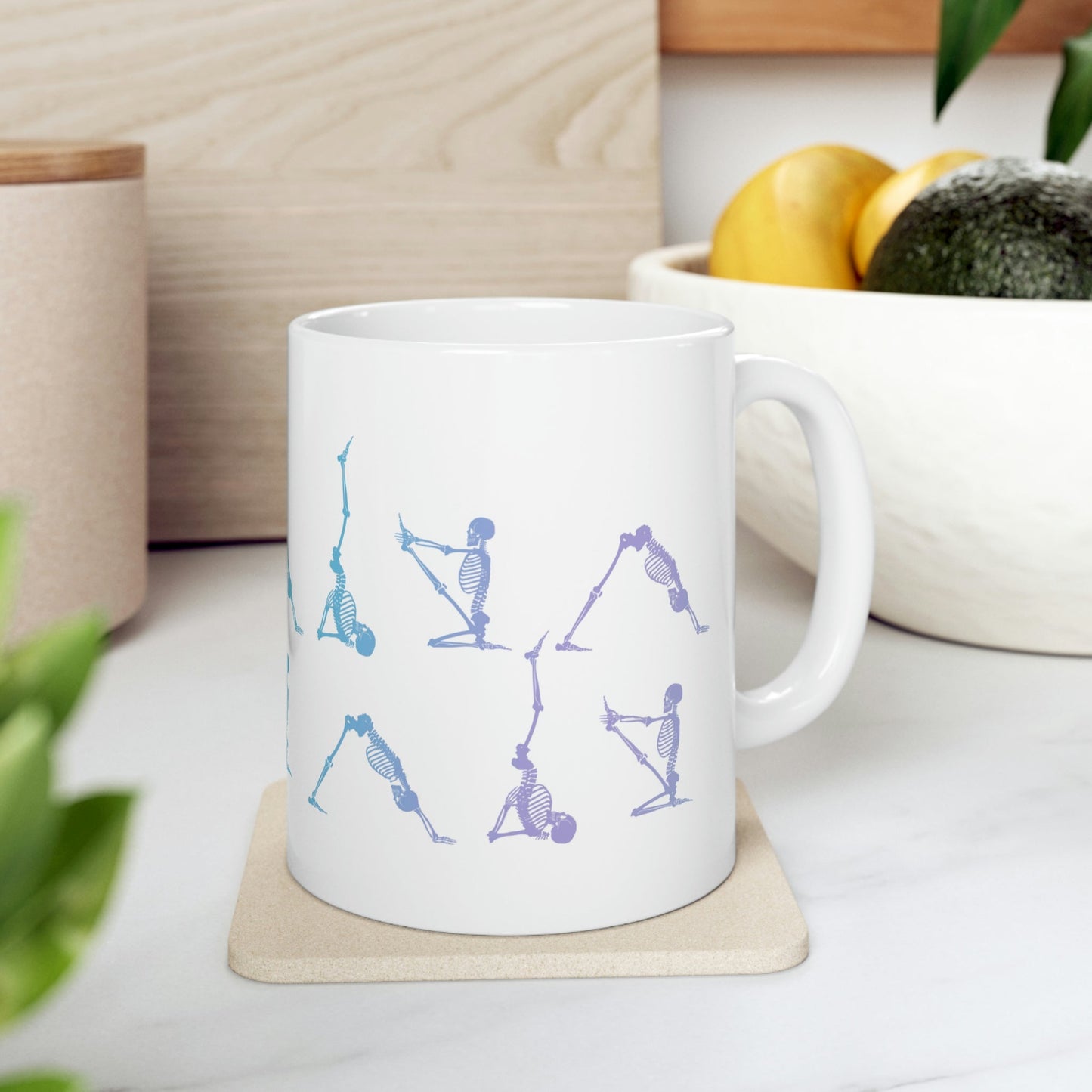 Yoga Poses Skeleton Mug