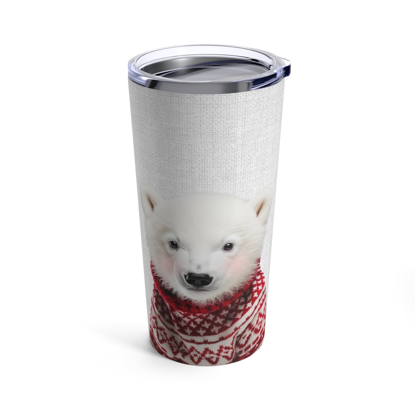 Red Sweater Blushing Polar Bear Tumbler - 20oz