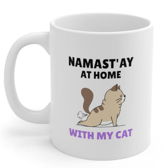 Yoga Cat Mug for Namast'ay-at-Home