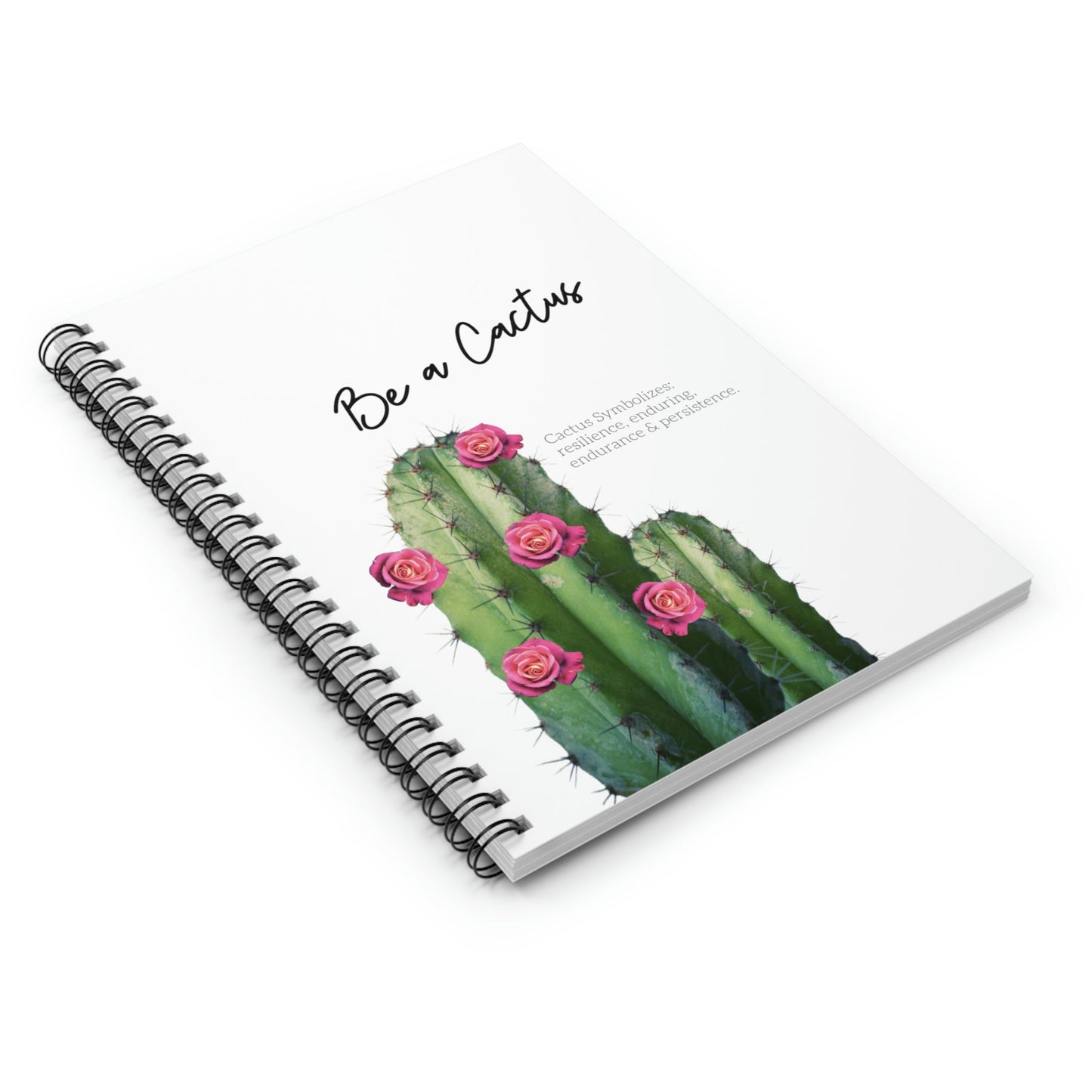 Spiral Notebook with Cactus Design