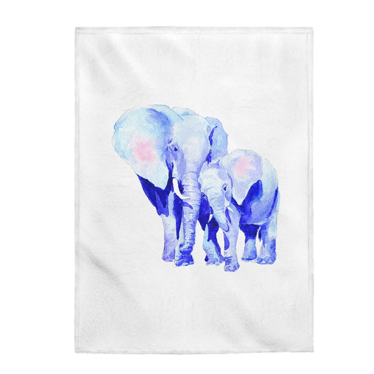 Auspicious Elephant Plush Velveteen Blanket for Mothers and Babies