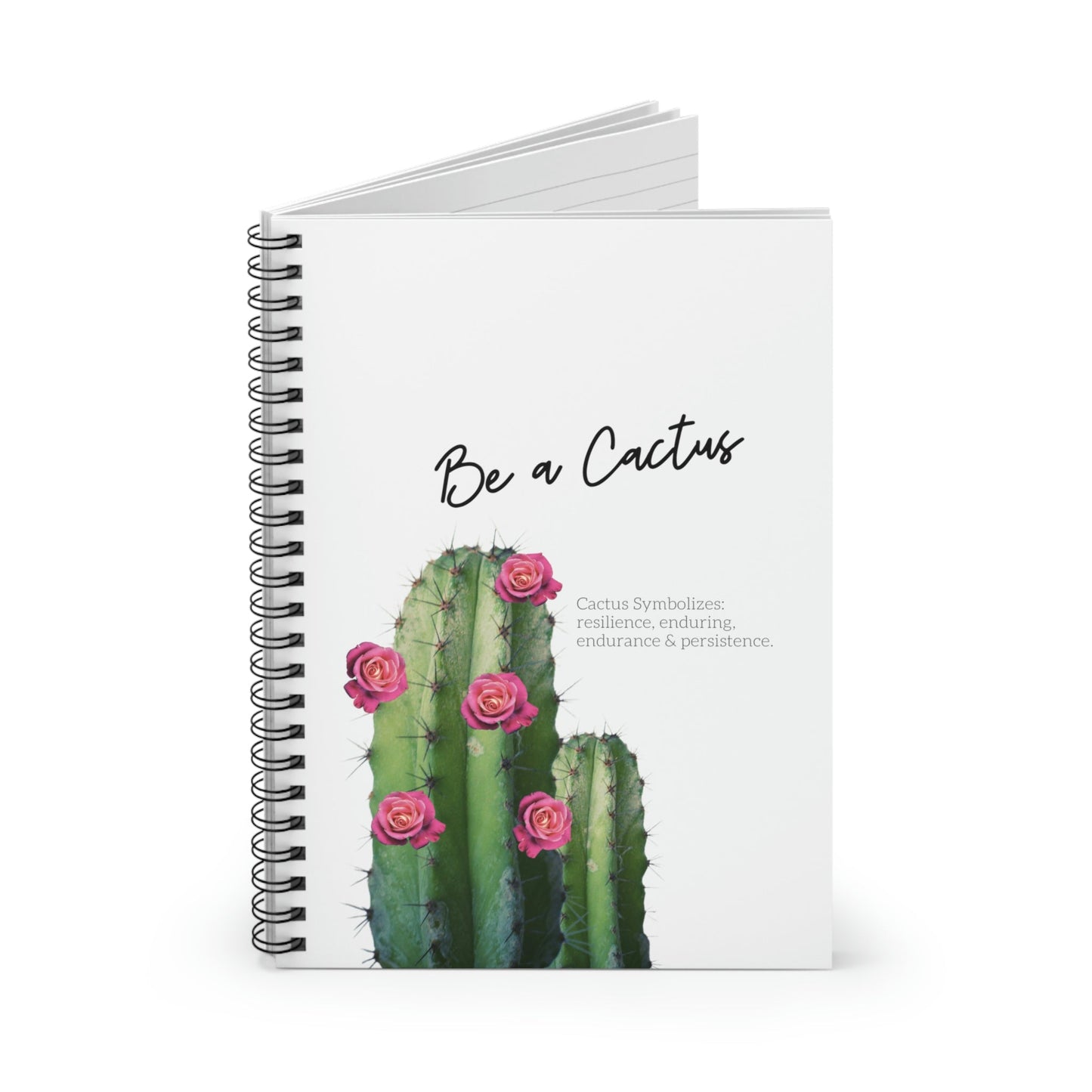 Spiral Notebook with Cactus Design