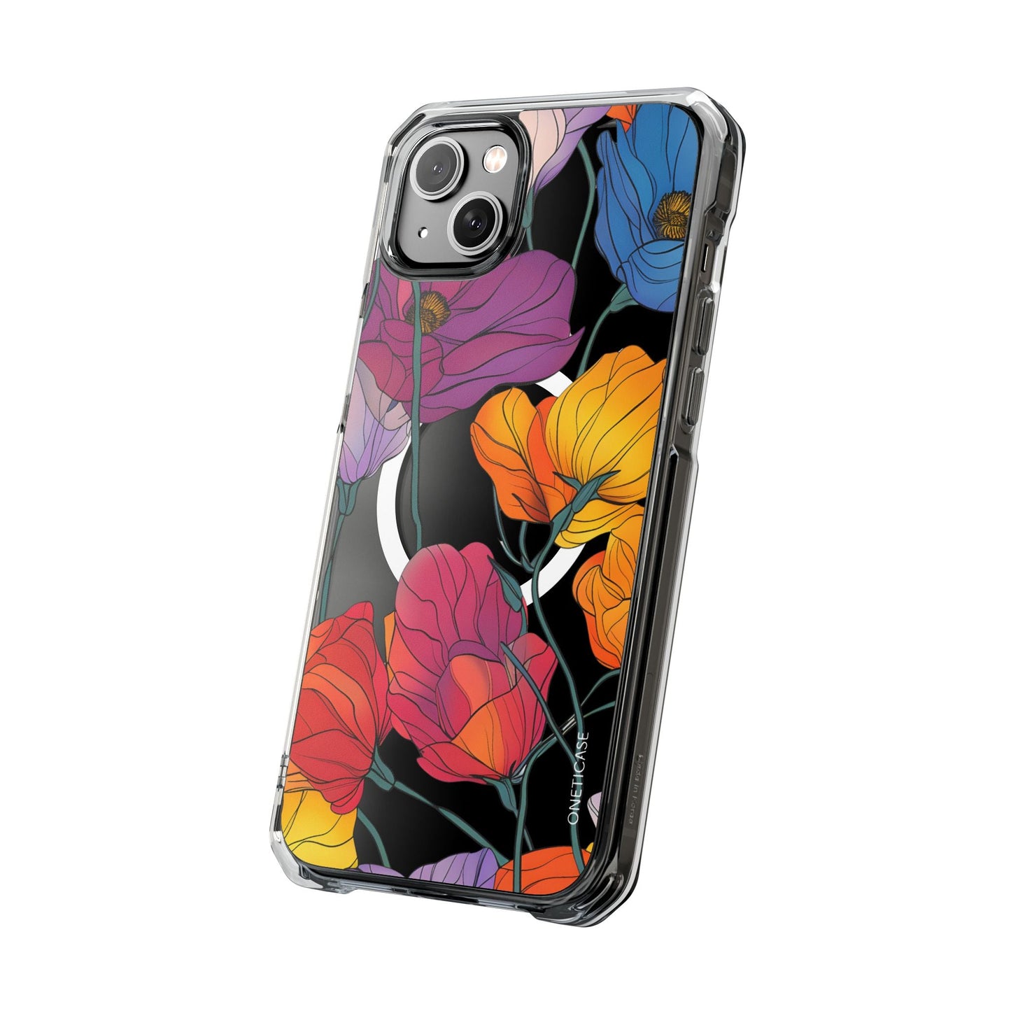 Magnetic Clear Case for iPhone Series - Blossom Design