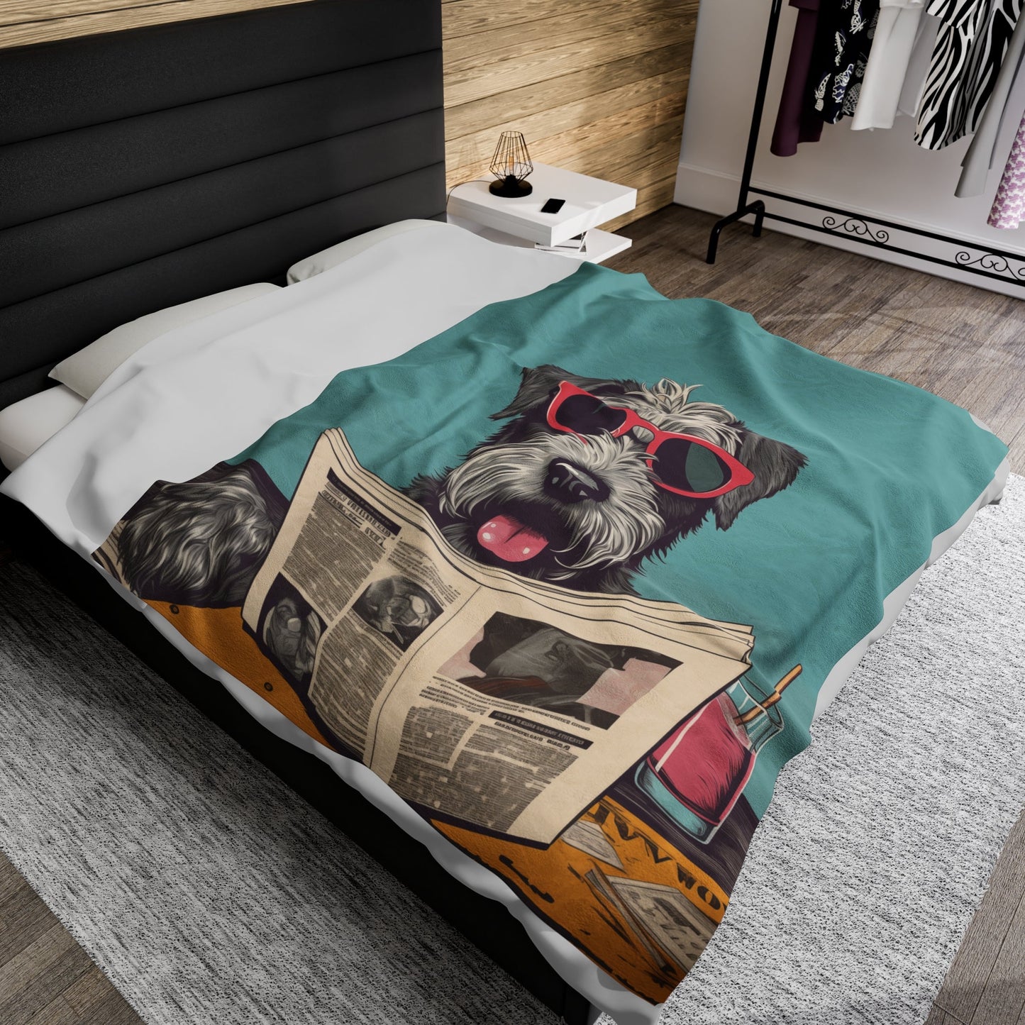 Cozy Schnauzer Blanket: A Plush Throw for Reading