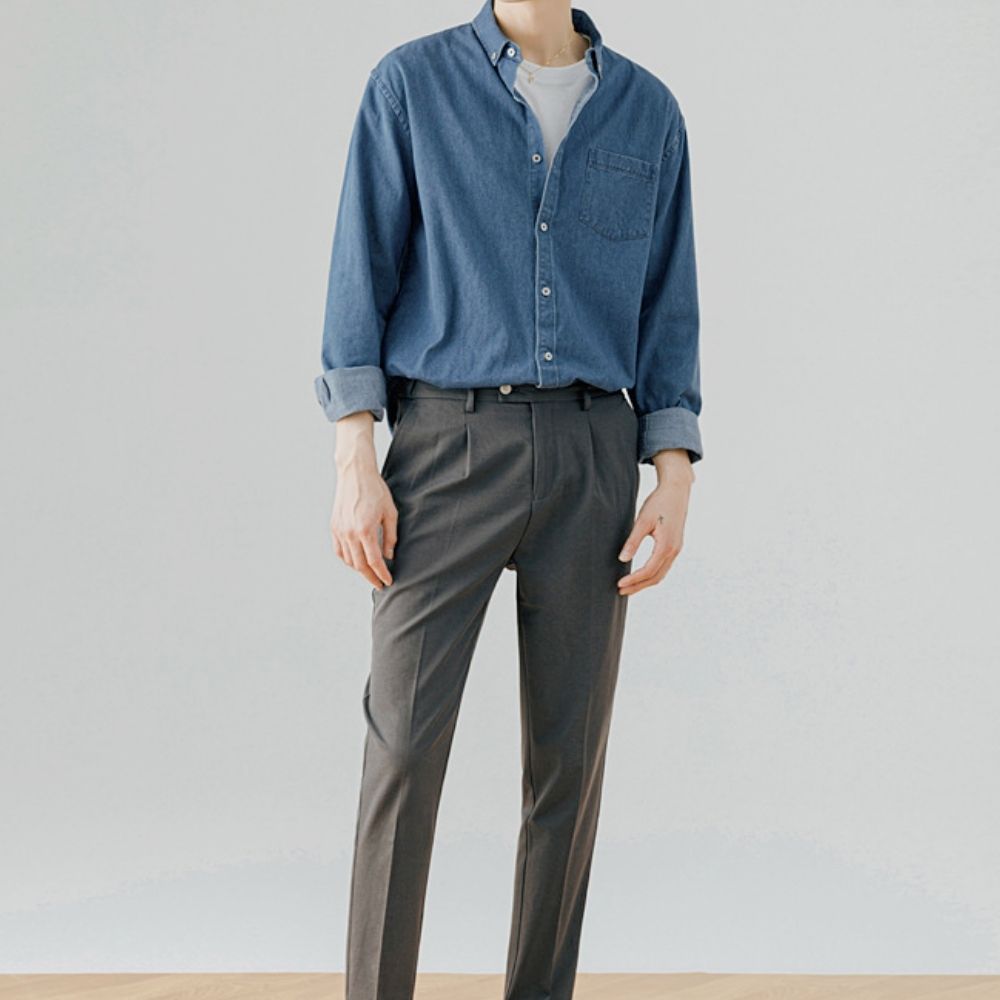 Relaxed Fit Men's Denim Top