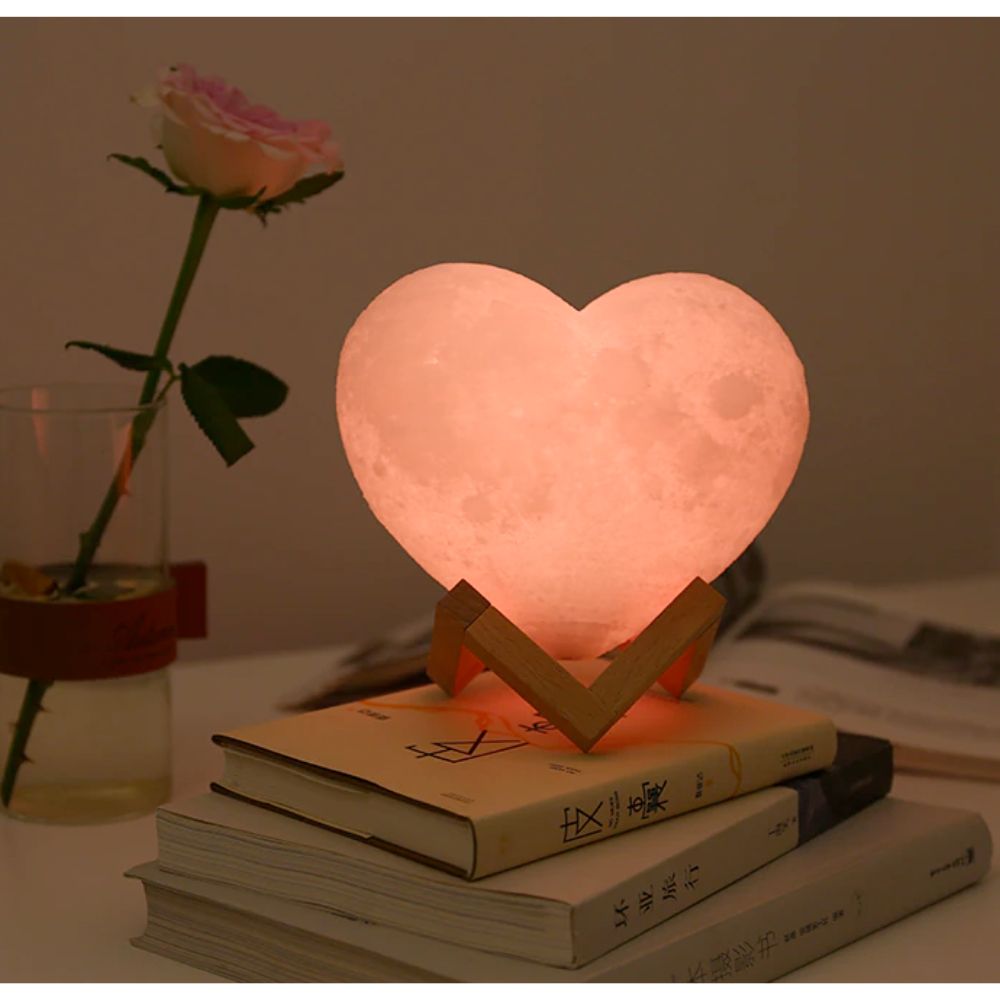 Moonlit Heart Touch Control LED Lamp
