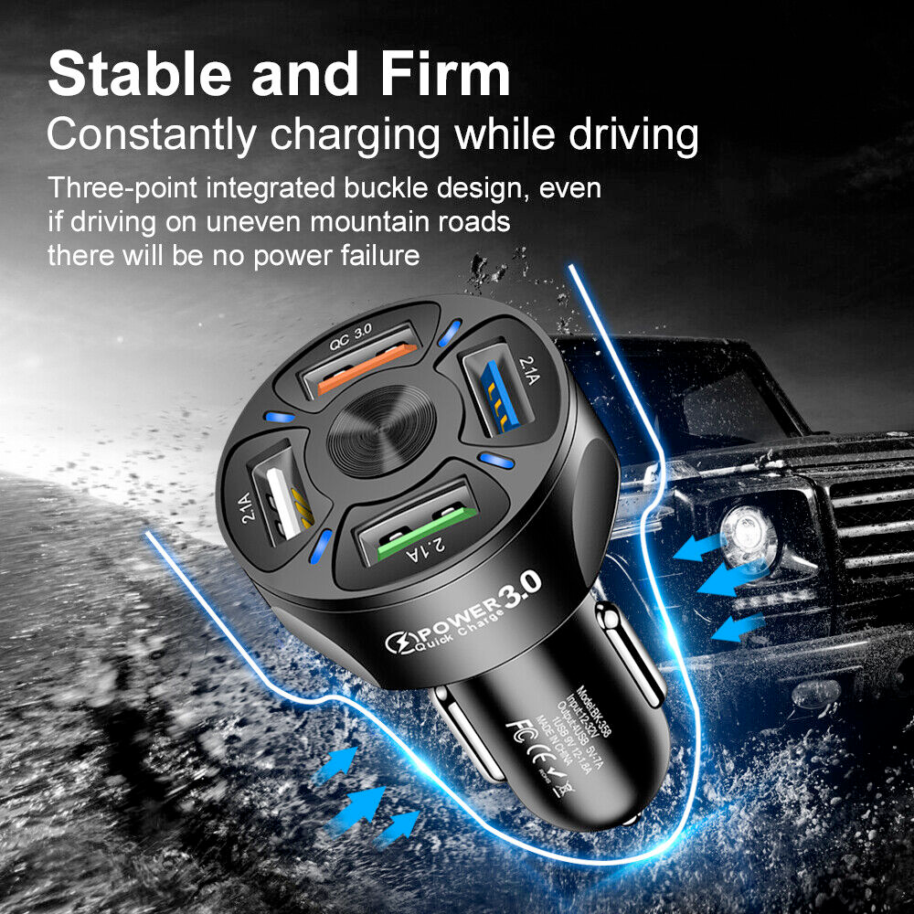 Fast Car USB Charger with Multiple Functions for Rapid Charging