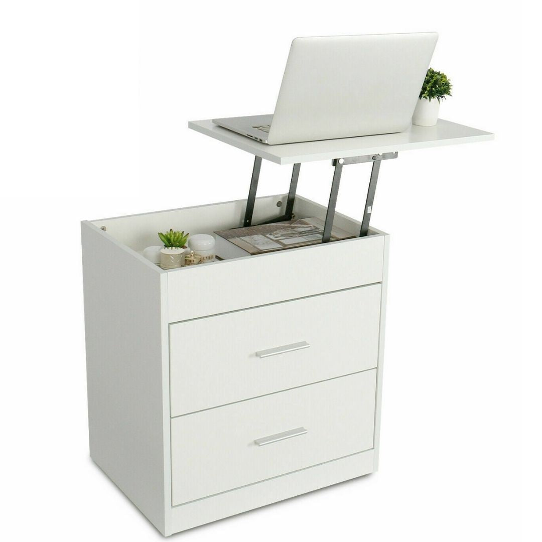 Extendable Top Wooden End Table