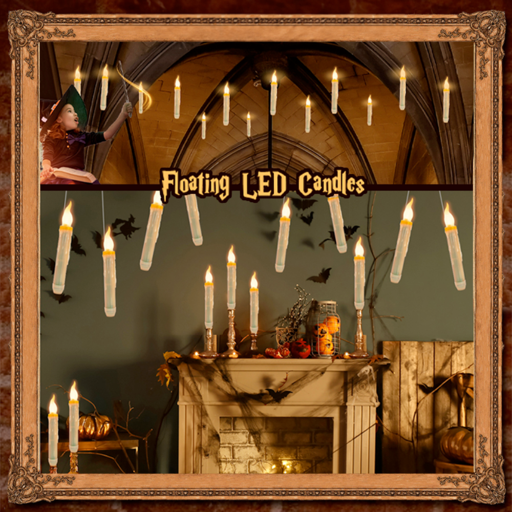 Floating Halloween Party Candles with a Whimsical Twist