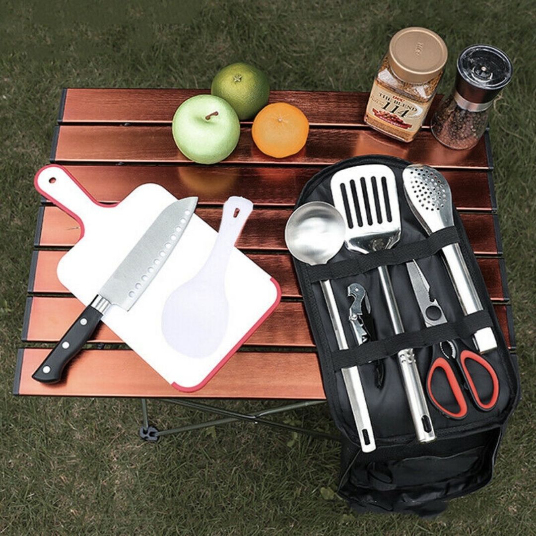 Portable Outdoor BBQ, Camping, and Hiking Multi-Functional Set for Various Uses