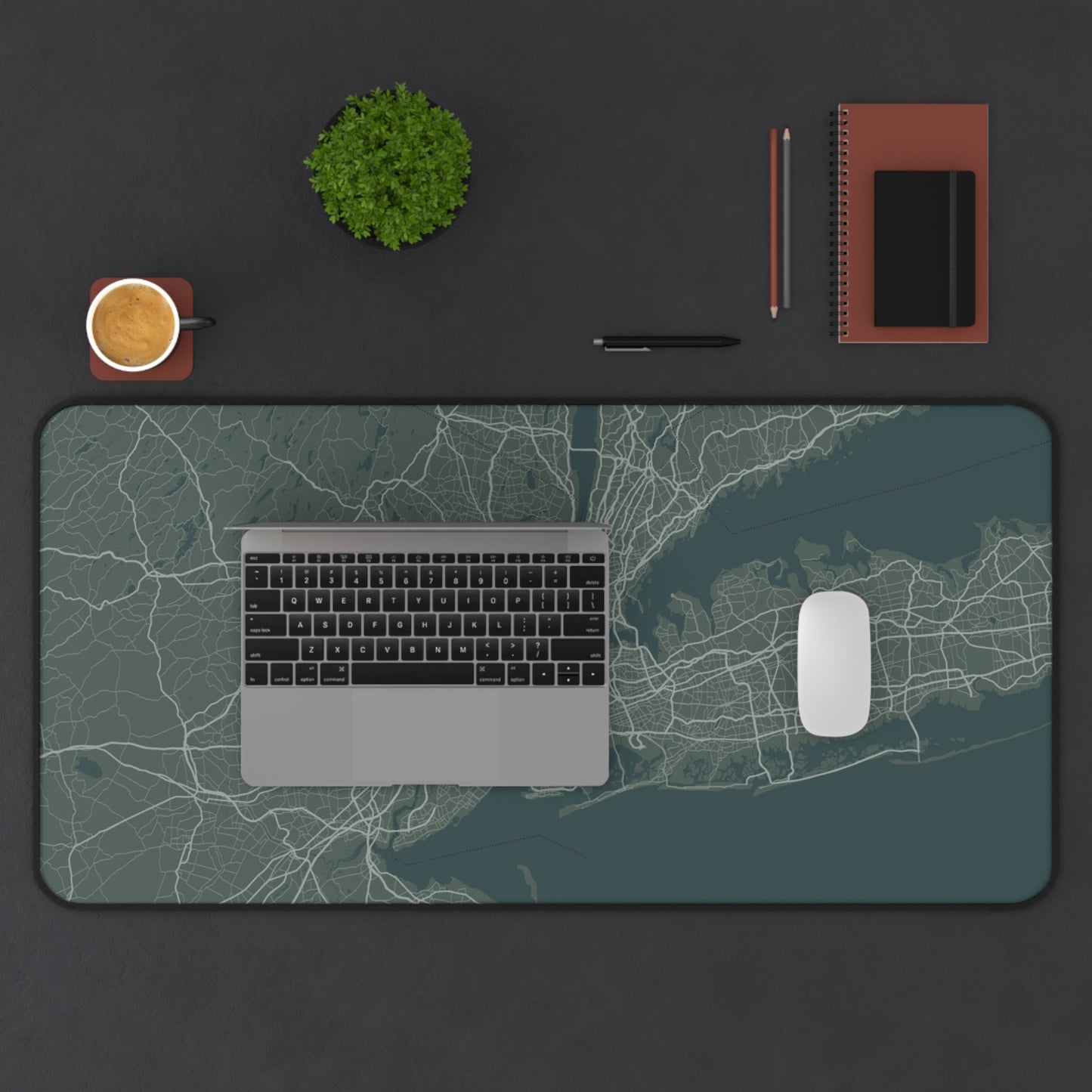 Desk Pad featuring Map of New York City
