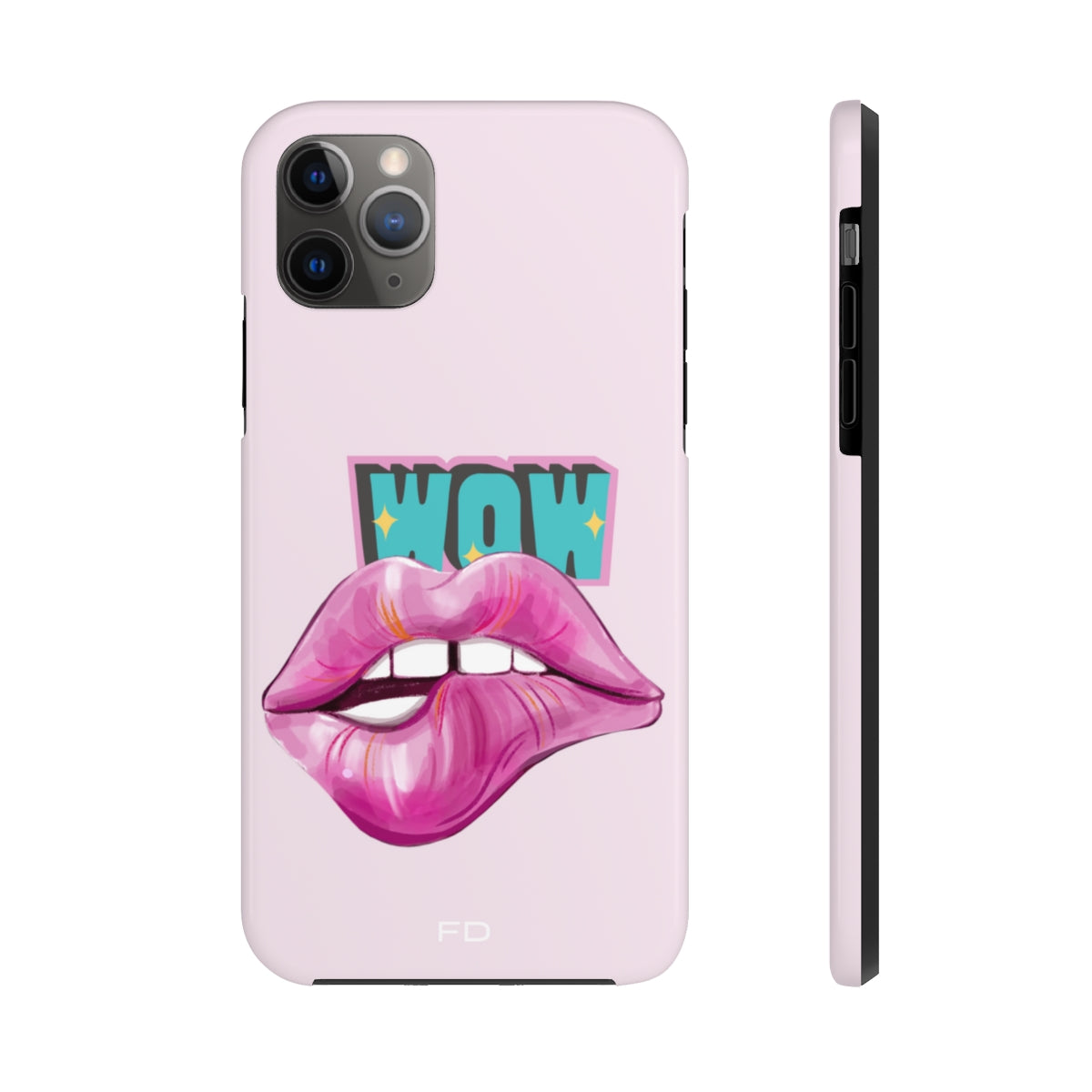 Durable iPhone Case with Wireless Charging for Bold Lips Design