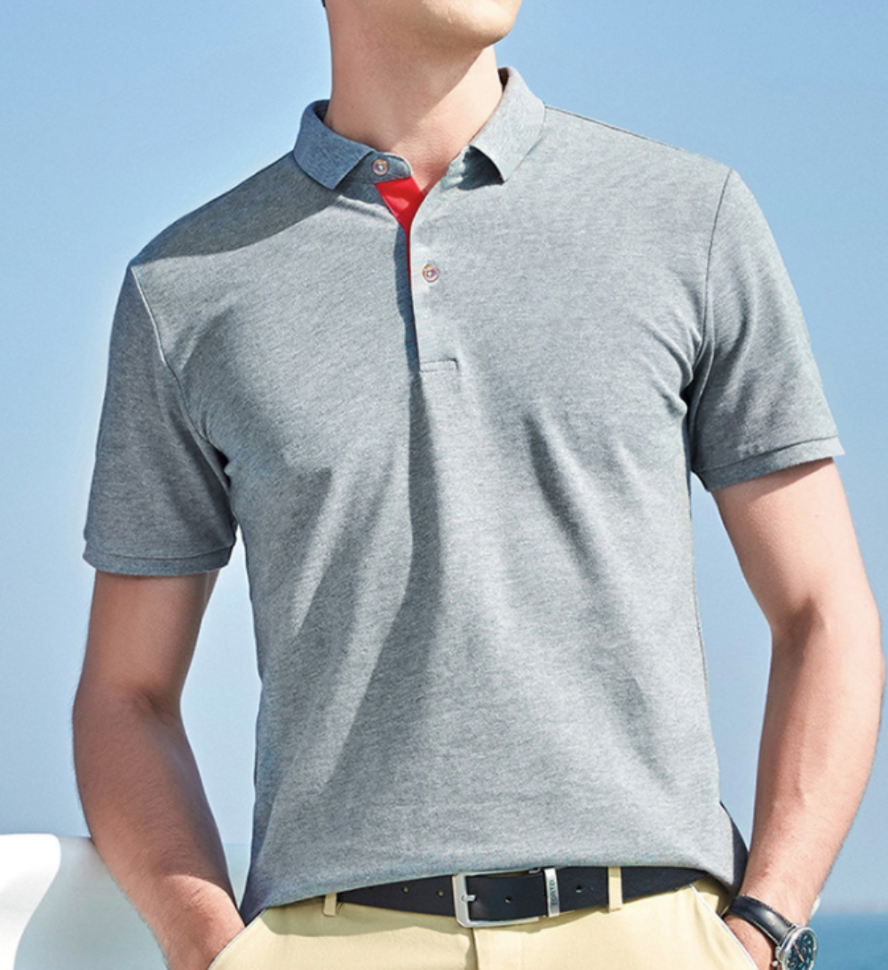 Casual Polo Shirt for Men with Short Sleeves