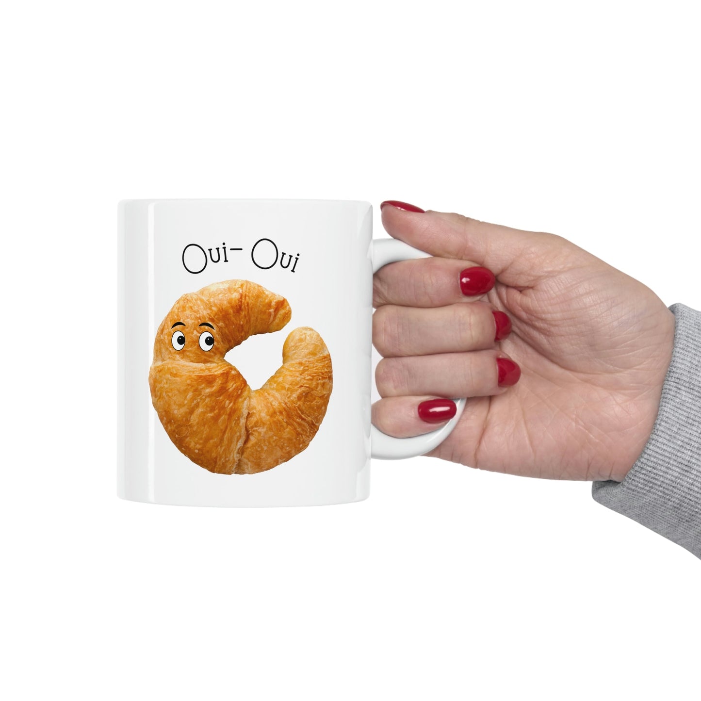 French Croissant Themed Novelty Mug