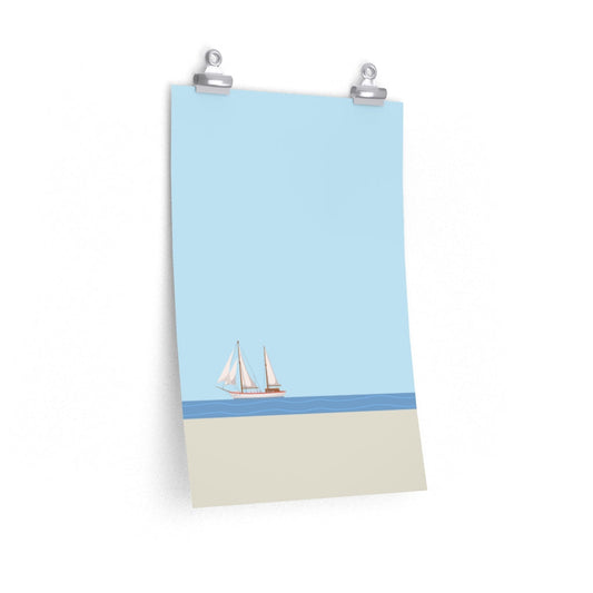 Ocean Sailing Boat Art Print