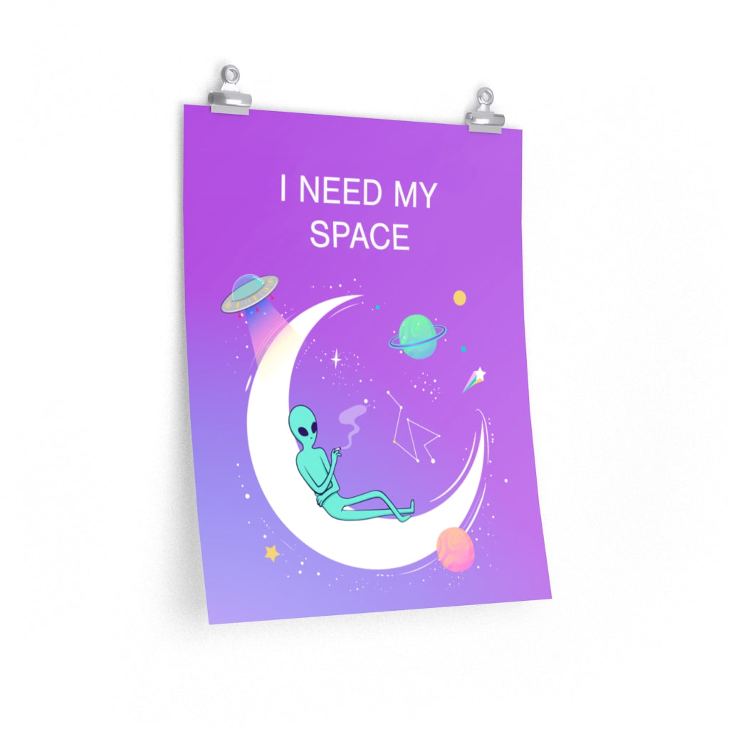 Premium Matte Vertical Posters for Space Lovers: "My Space, My Rules" Design
