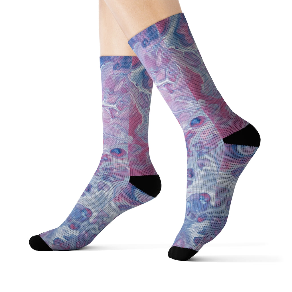 Pink Tie Dye Fun Socks for a Novel Experience