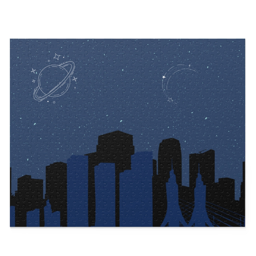 Space Exploration City Puzzle - 500-Piece