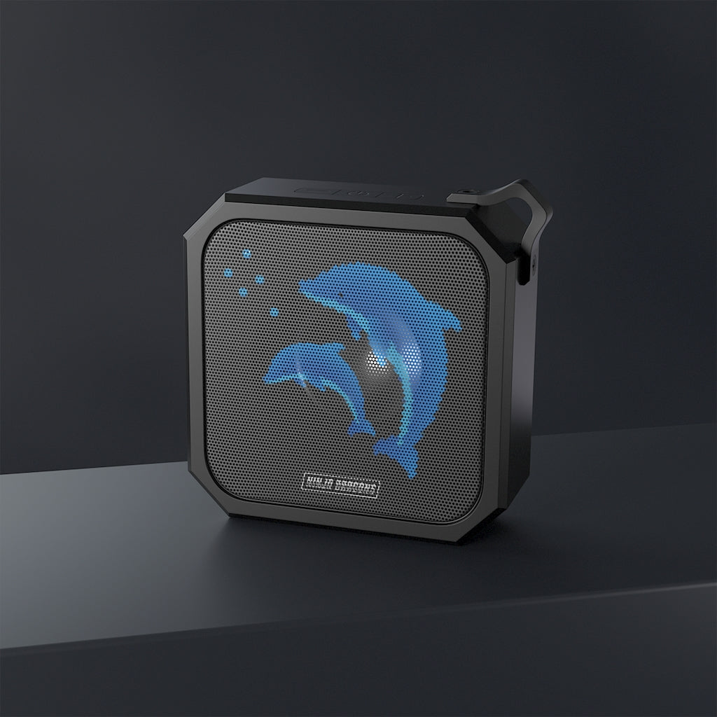 Retro Pixel Dolphin Ninja Waterproof Bluetooth Speaker