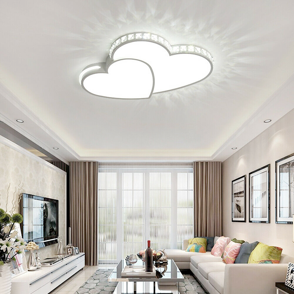Double Heart Shaped LED Ceiling Light Fixture - Creating an Ambiance of Romance