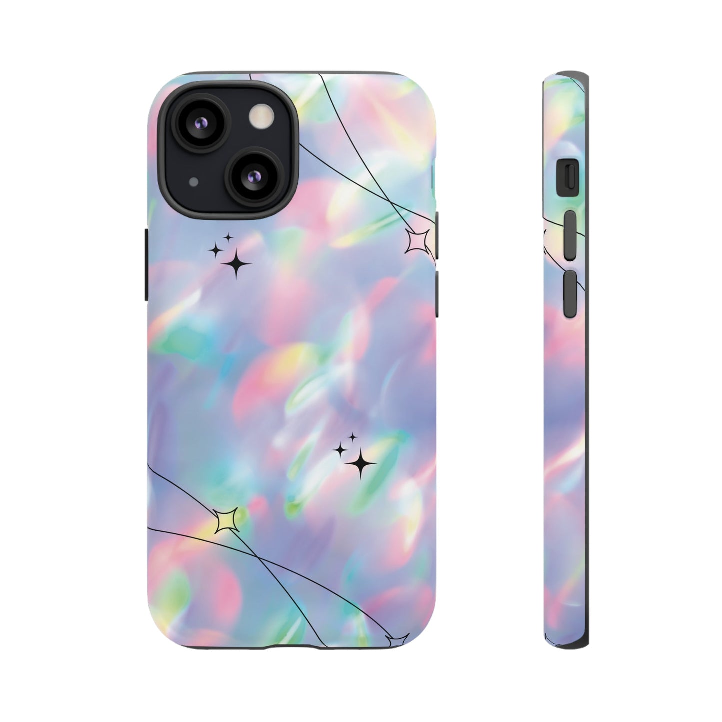 Durable iPhone Case with Stars in Gradient Pattern