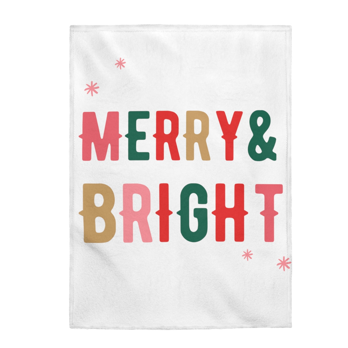 Merry and Bright Plush Holiday Blanket Throw