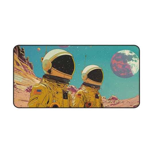 Large Mouse Pad with Retro Space Explorers - Available in 2 Sizes