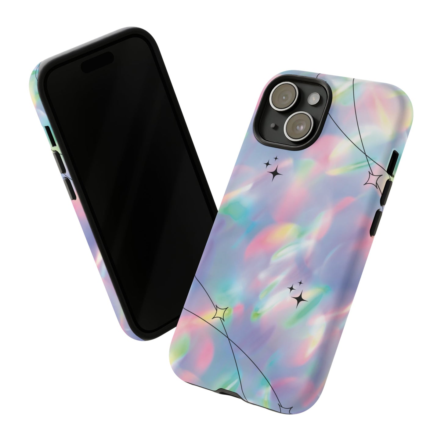 Durable iPhone Case with Stars in Gradient Pattern