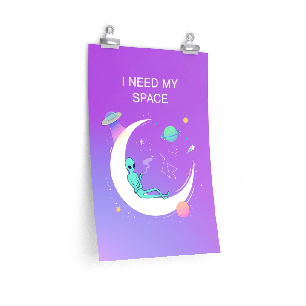 Premium Matte Vertical Posters for Space Lovers: "My Space, My Rules" Design