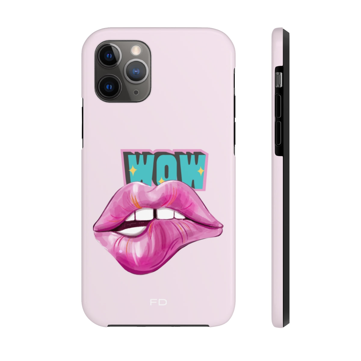 Durable iPhone Case with Wireless Charging for Bold Lips Design