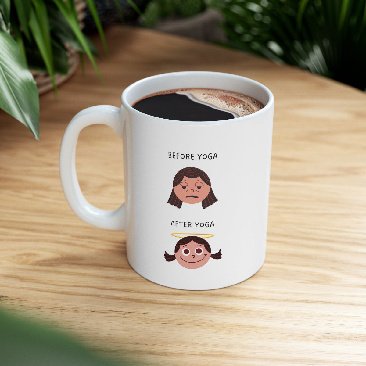 Yoga-Themed Novelty Mug for Pre and Post Practice