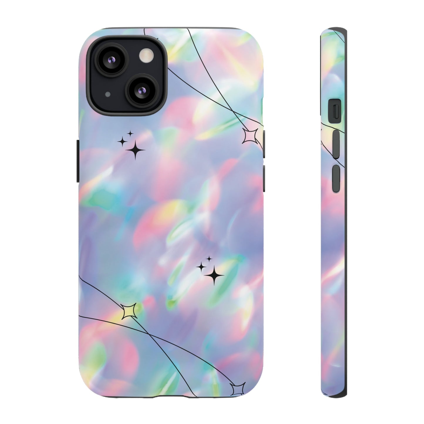 Durable iPhone Case with Stars in Gradient Pattern