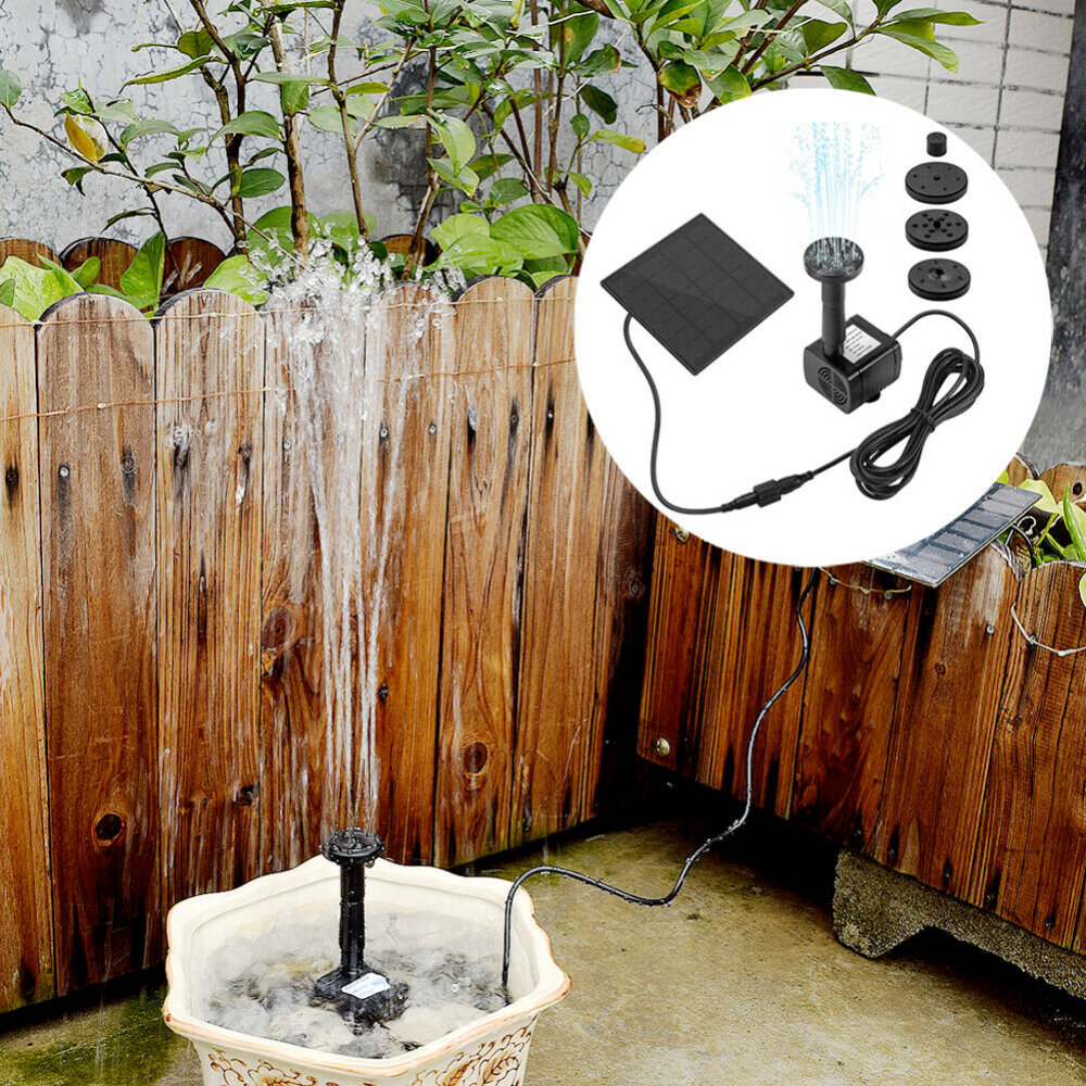 Solar-Powered Garden Fountain