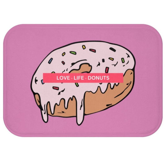 Life of Love Donuts Bathroom Rug