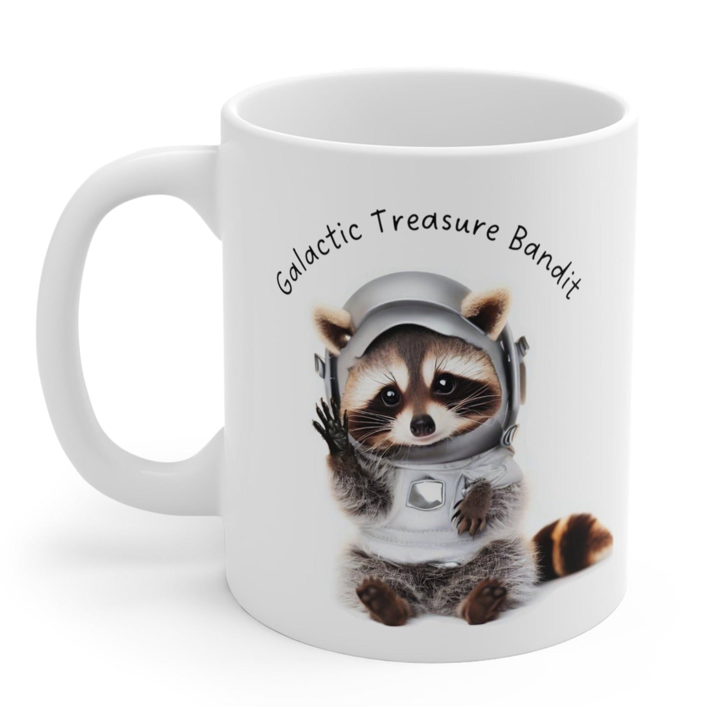 Galactic Raccoon Mug - Adorable Space Thief Treasure Cup