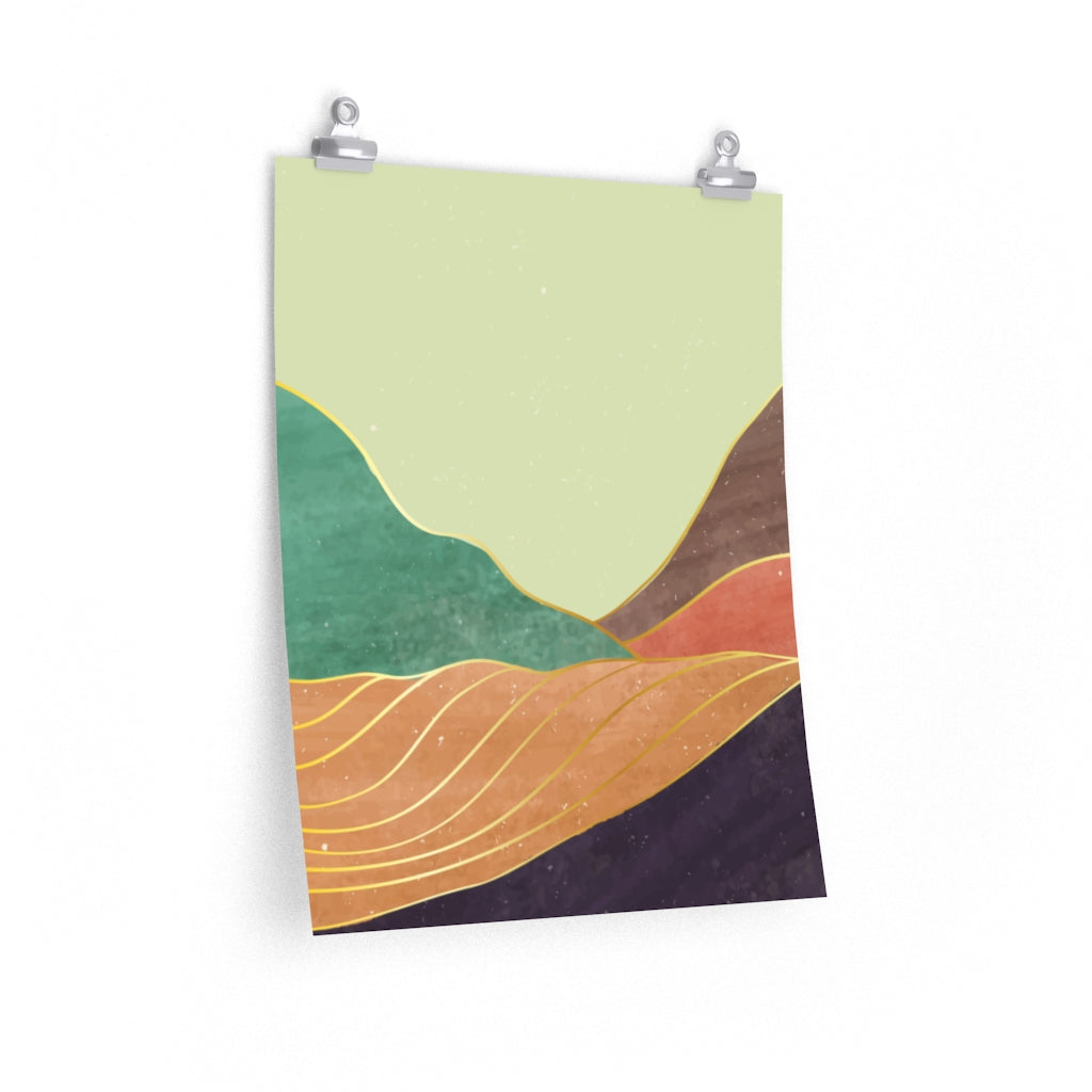 Premium Matte Vertical Posters: Serene Peaks