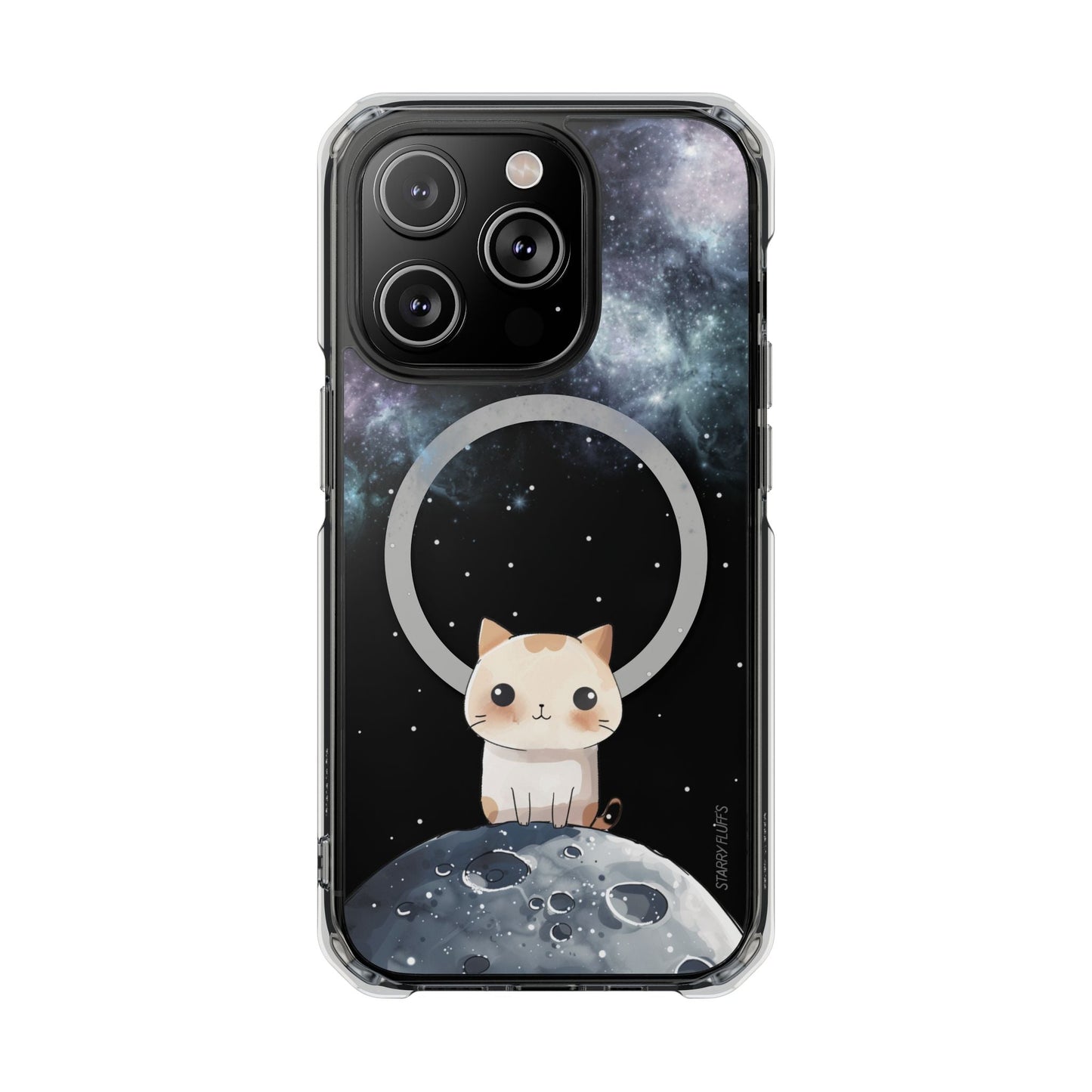 Cosmic Feline - Magnetic iPhone Case with Astronomical Flair