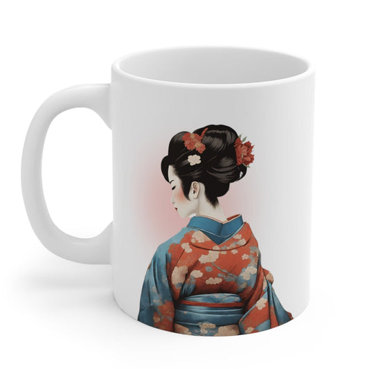 Elegant Geisha Kimono Mug