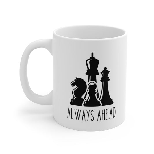 11oz Ceramic Mug with Chess Pieces Design