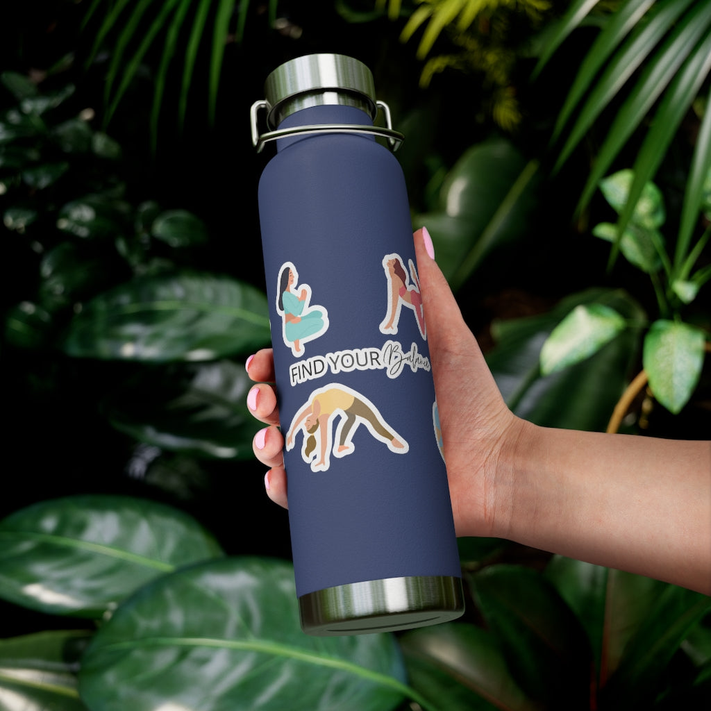 Discover Equilibrium: 22oz Thermos Bottle for Yoga Poses