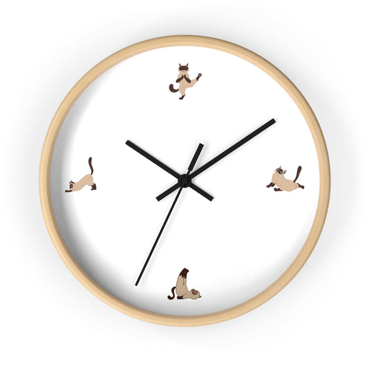 Yoga Cat Wall Clock