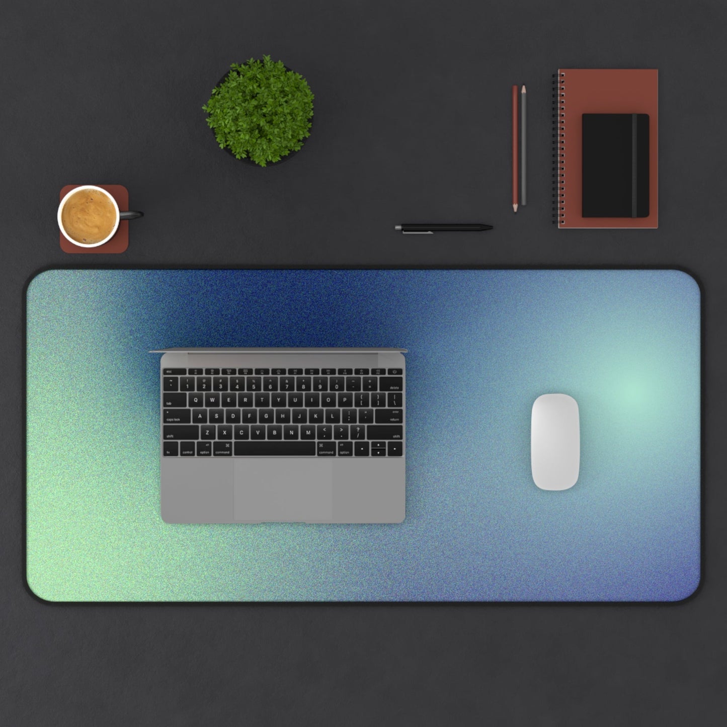 Astronomical Blue Space Desk Pad