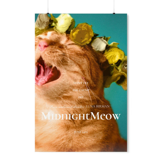 Cat Movie Poster: Midnight Meow
