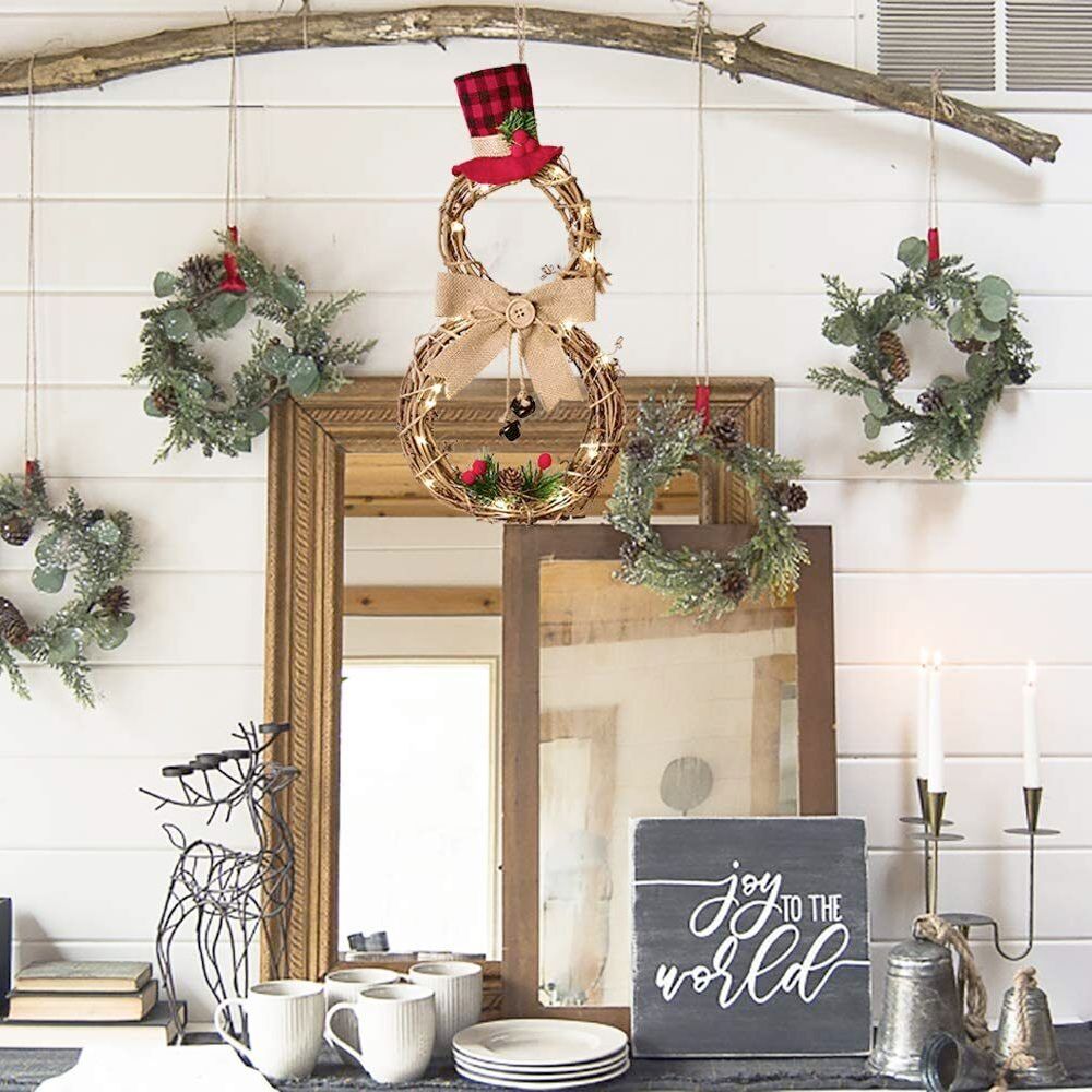 Sparkling Snowman Illuminated Garland for the Festive Season