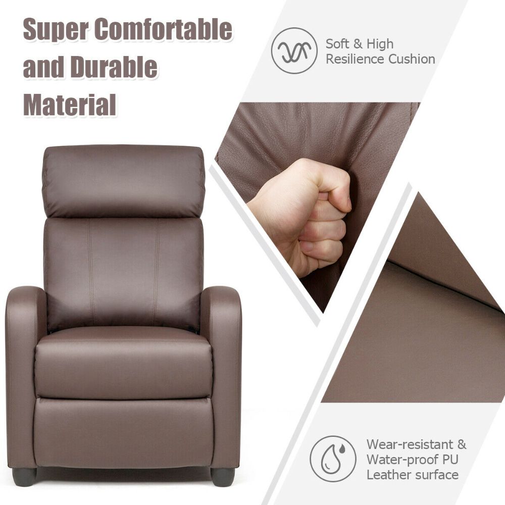 Massage Recliner Chair with Adjustable Footrest
