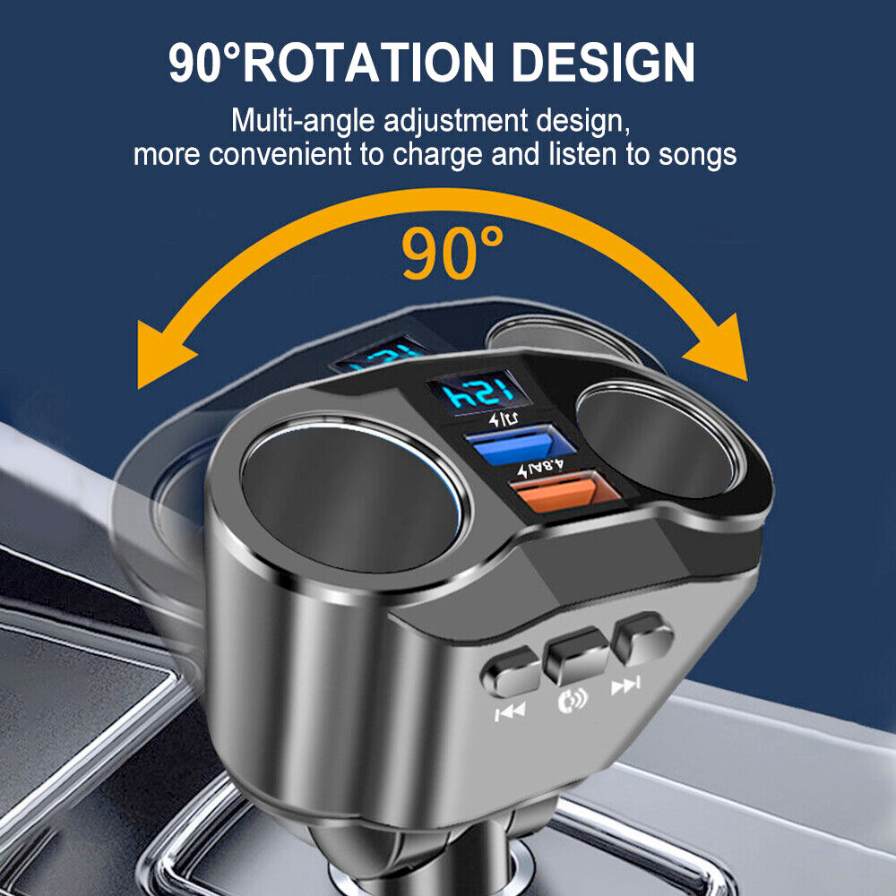 Car Lighter Adaptor with Dual USB Port