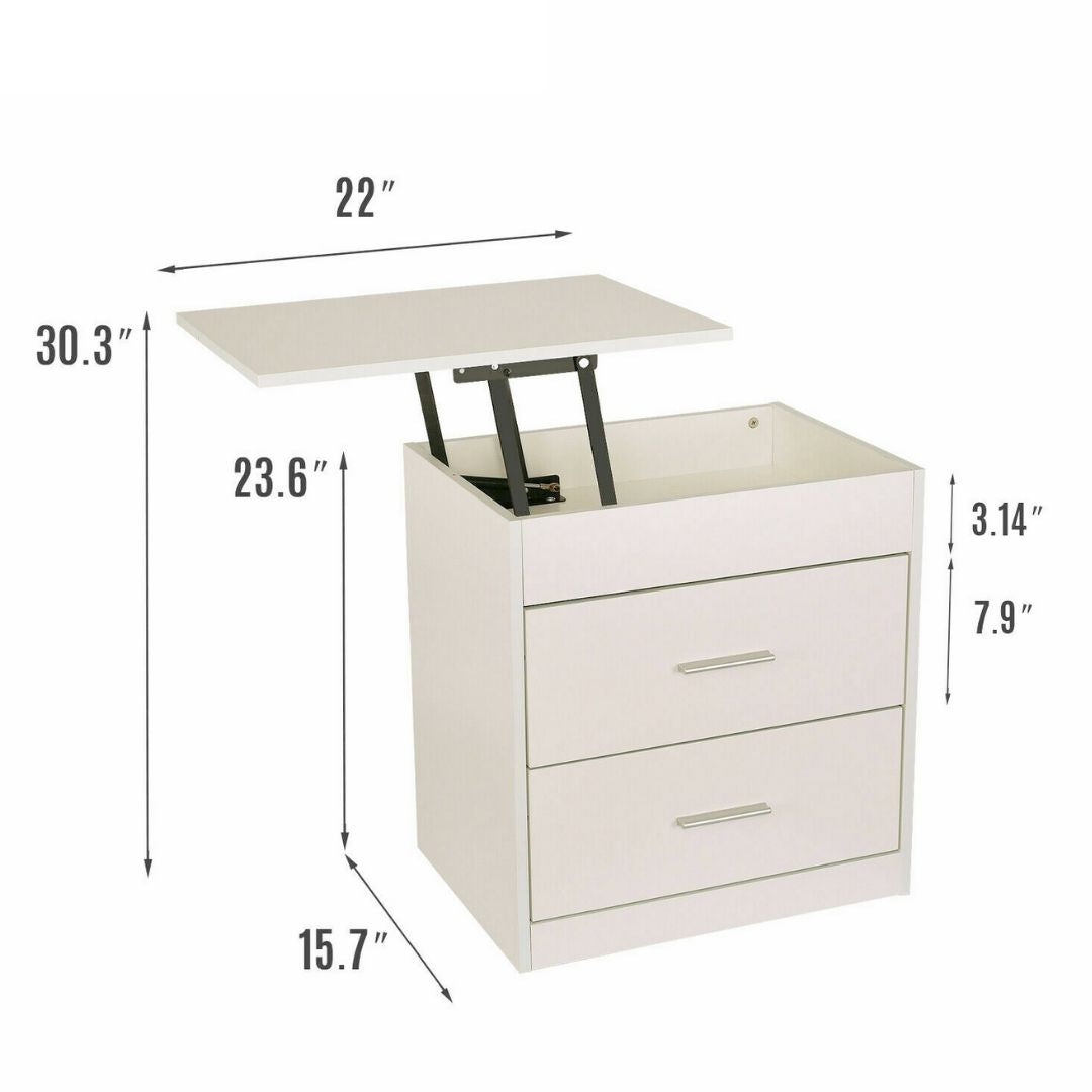 Extendable Top Wooden End Table