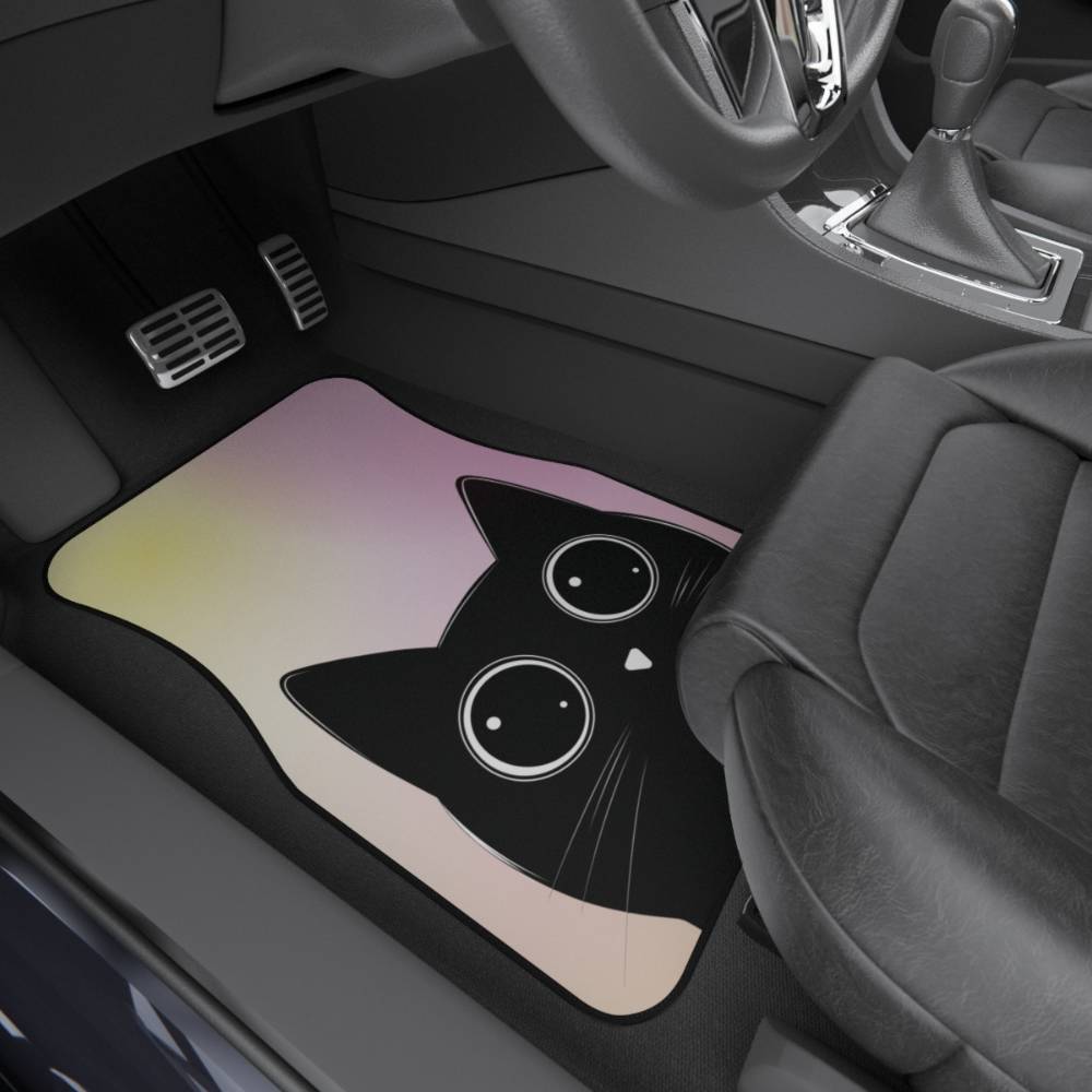 Charming Feline Vehicle Floor Mats (Set of 2)