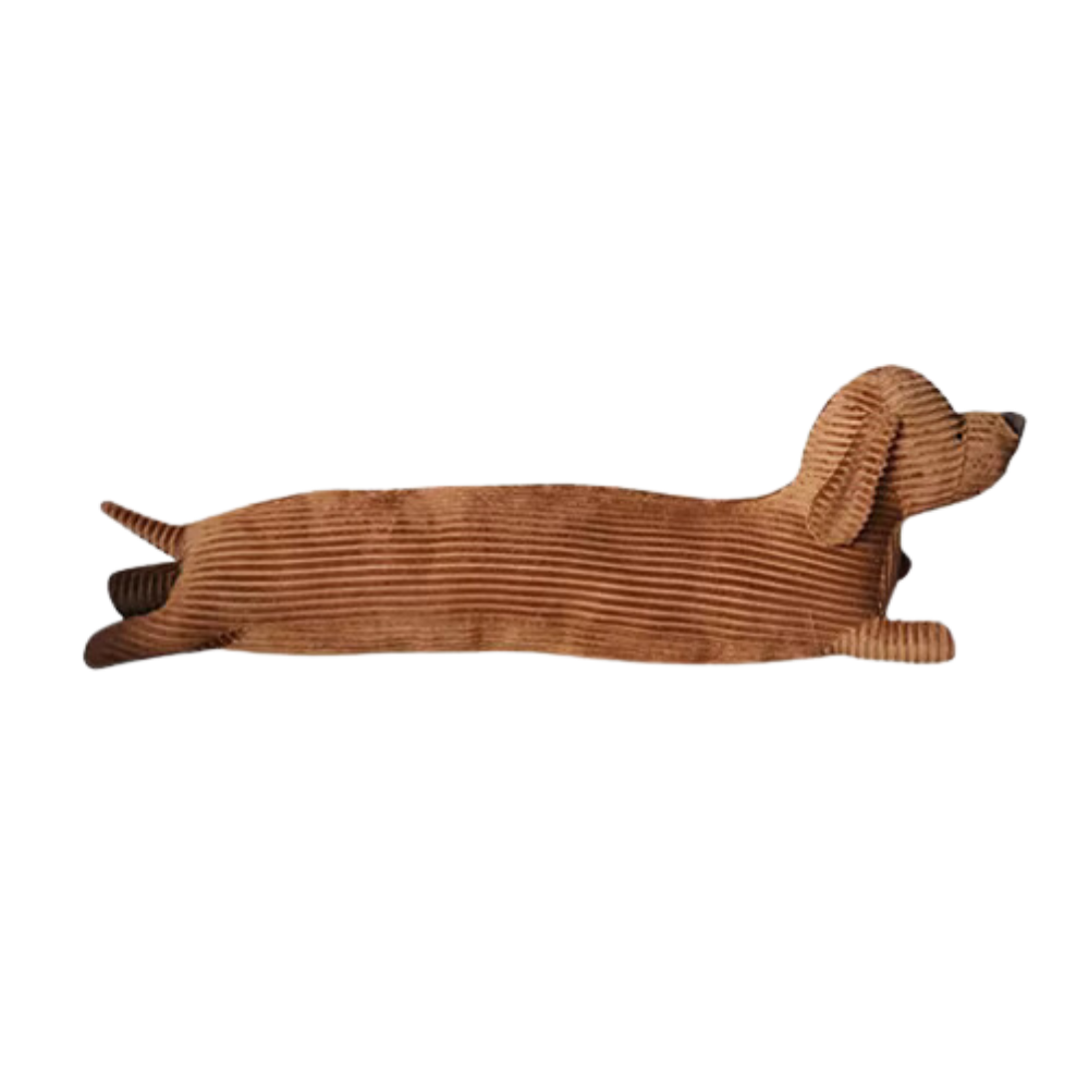 Plush Pillow Featuring a Cartoon Dachshund